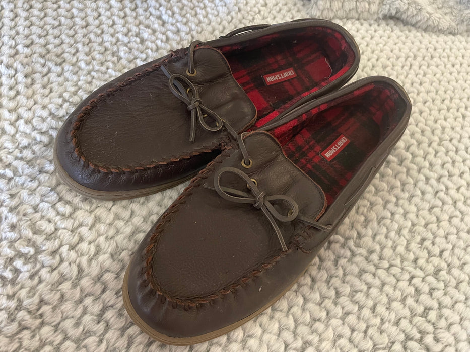 Mens Craftsman leather size 13 moccasins shoes 32468