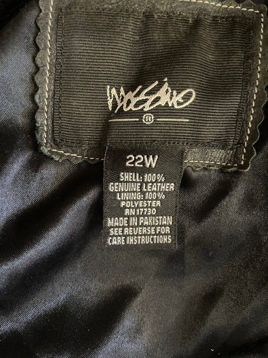 Mossimo black leather size 22 W jacket 32471