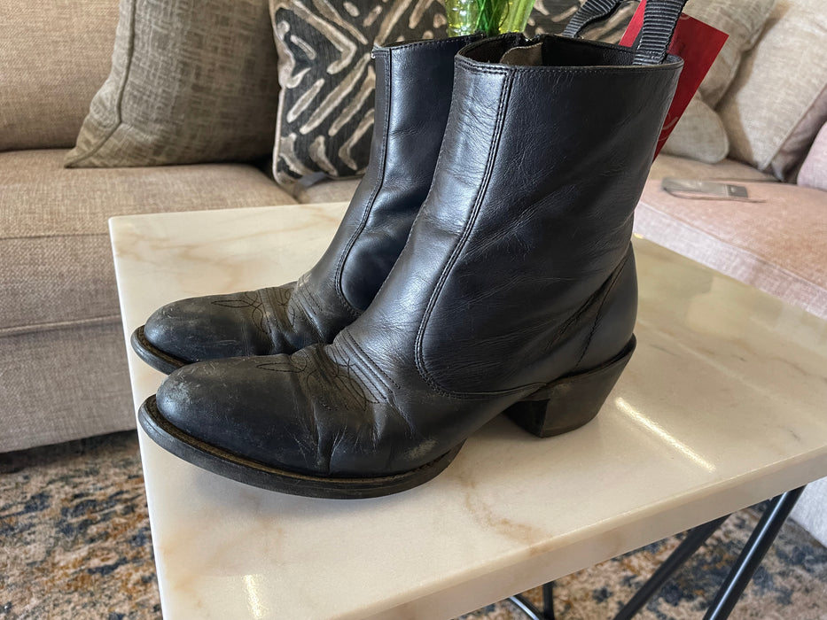 Laredo mens black leather boots size 8D 30884