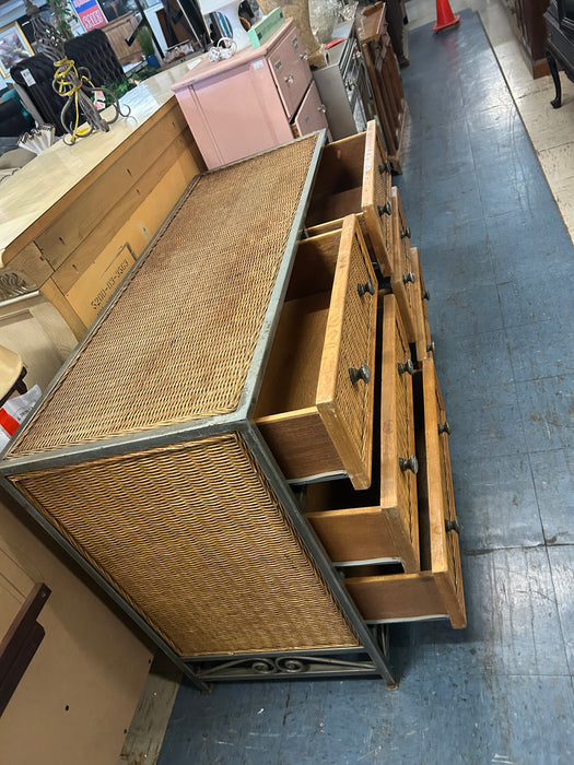 Pier 1 Miranda 6-drawer wicker long dresser 34211