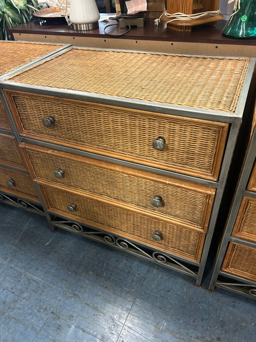 Pier 1 Miranda 3-drawer wicker chest of drawers dresser 34212