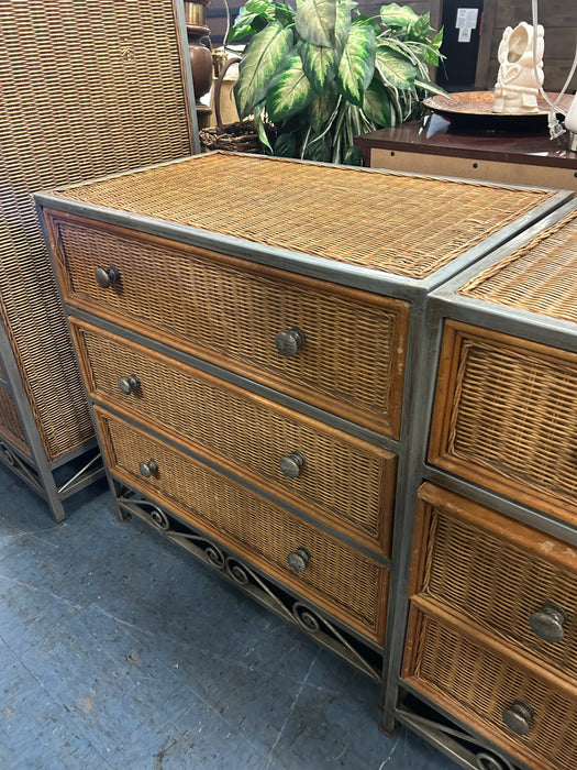 Pier 1 Miranda 3-drawer wicker chest of drawers dresser 34212