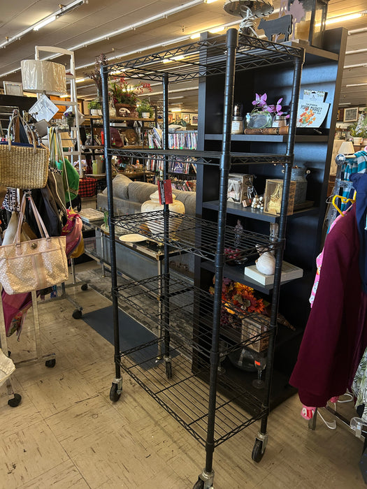 5 tier metal metal rack/shelf on casters 34215
