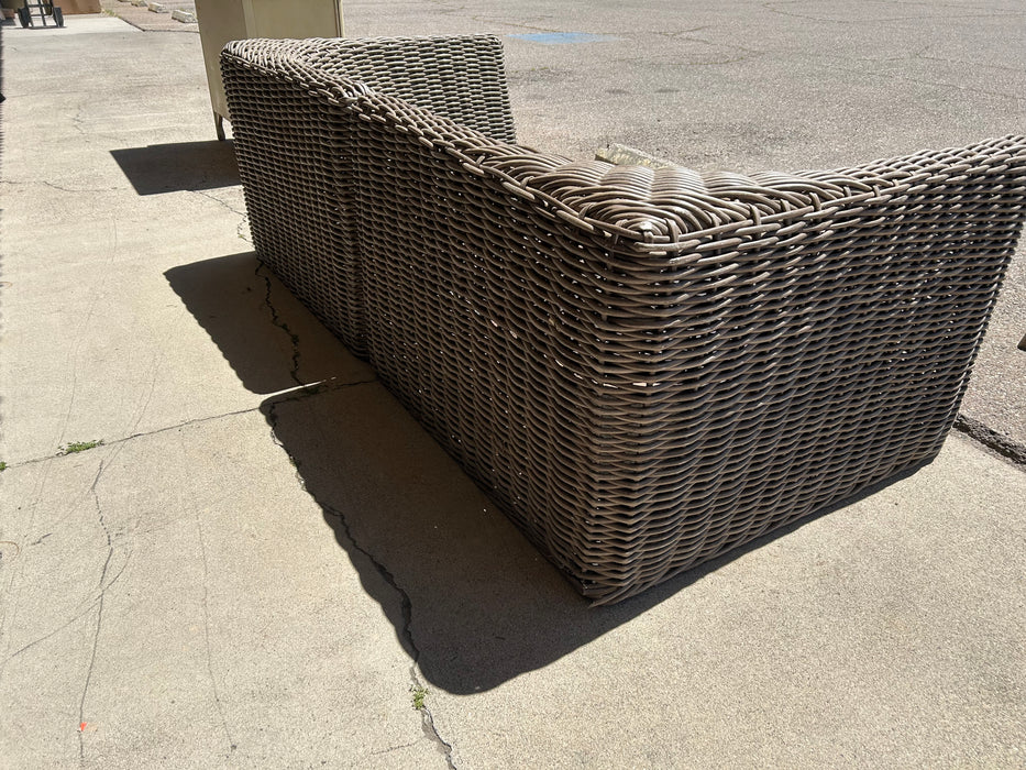 Deep seat corner wicker patio outdoor chairs 34225