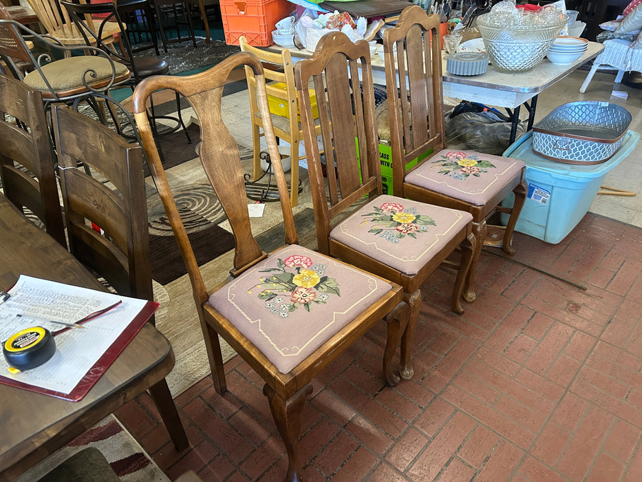Vintage upholstered seat kitchen or dining chairs 34239
