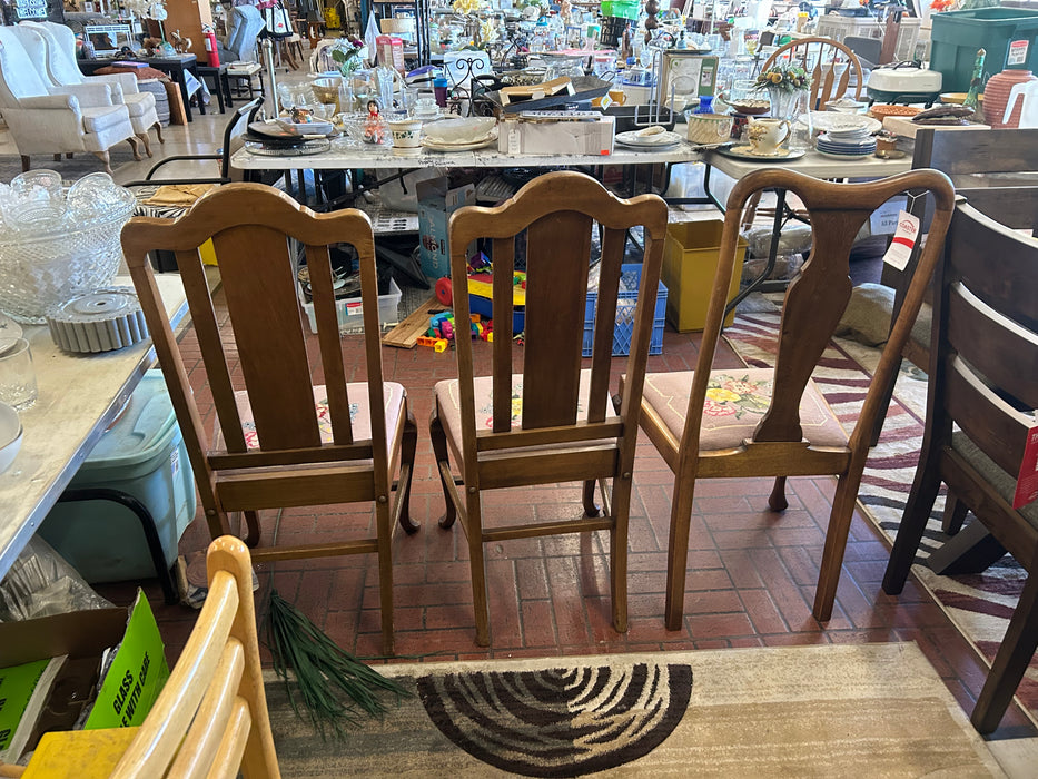 Vintage upholstered seat kitchen or dining chairs 34239