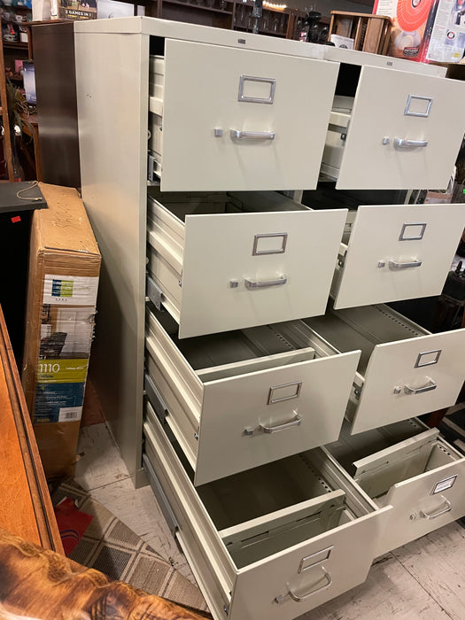 Beige tall metal 4 file drawer filing cabinet 32534