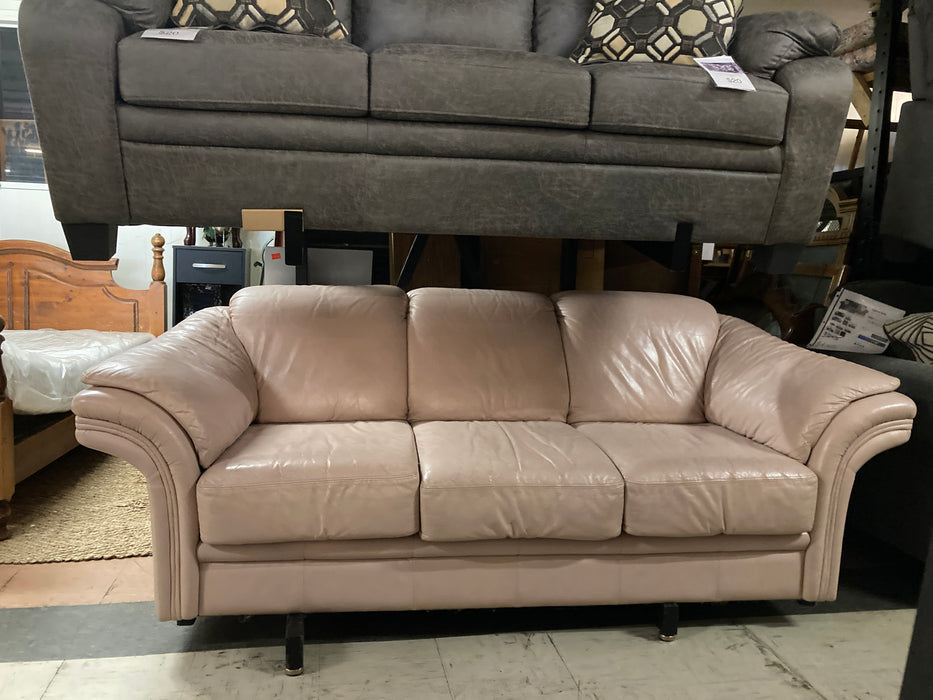 Leather cream/beige sofa couch 32529