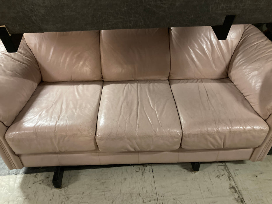 Leather cream/beige sofa couch 32529