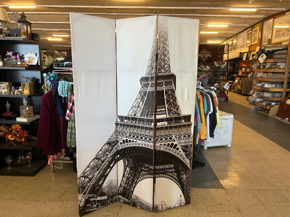 Artful Eiffel Tower design partition wall room divider privacy screen 34242