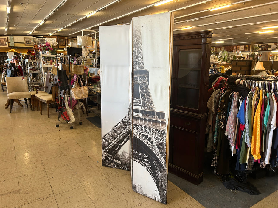 Artful Eiffel Tower design partition wall room divider privacy screen 34242