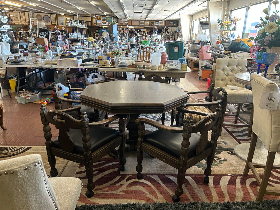 Southwestern dining table with leaf and 6 chairs 34244