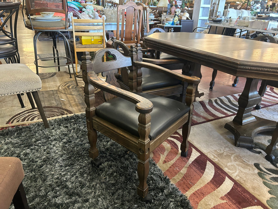 Southwestern dining table with leaf and 6 chairs 34244