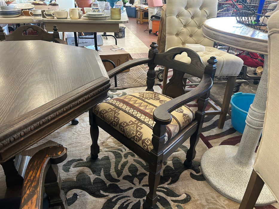 Southwestern dining table with leaf and 6 chairs 34244
