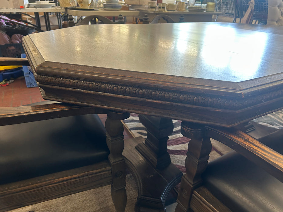 Southwestern dining table with leaf and 6 chairs 34244
