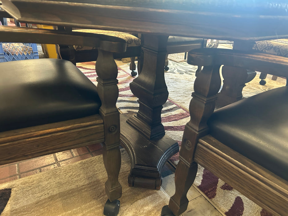 Southwestern dining table with leaf and 6 chairs 34244