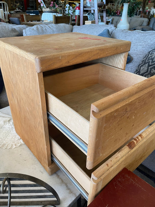 2 drawer wood nightstand 32580