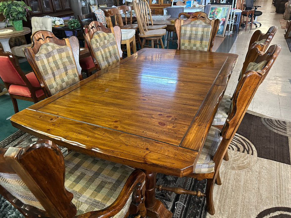 Burlington wood dining table with 6 chairs 7pc set 34245