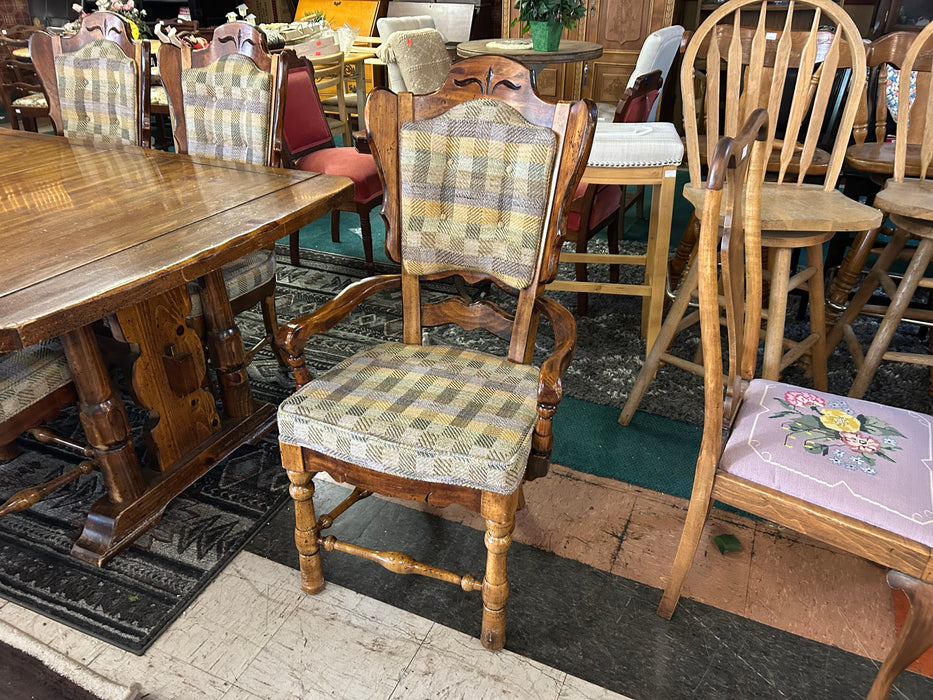 Burlington wood dining table with 6 chairs 7pc set 34245