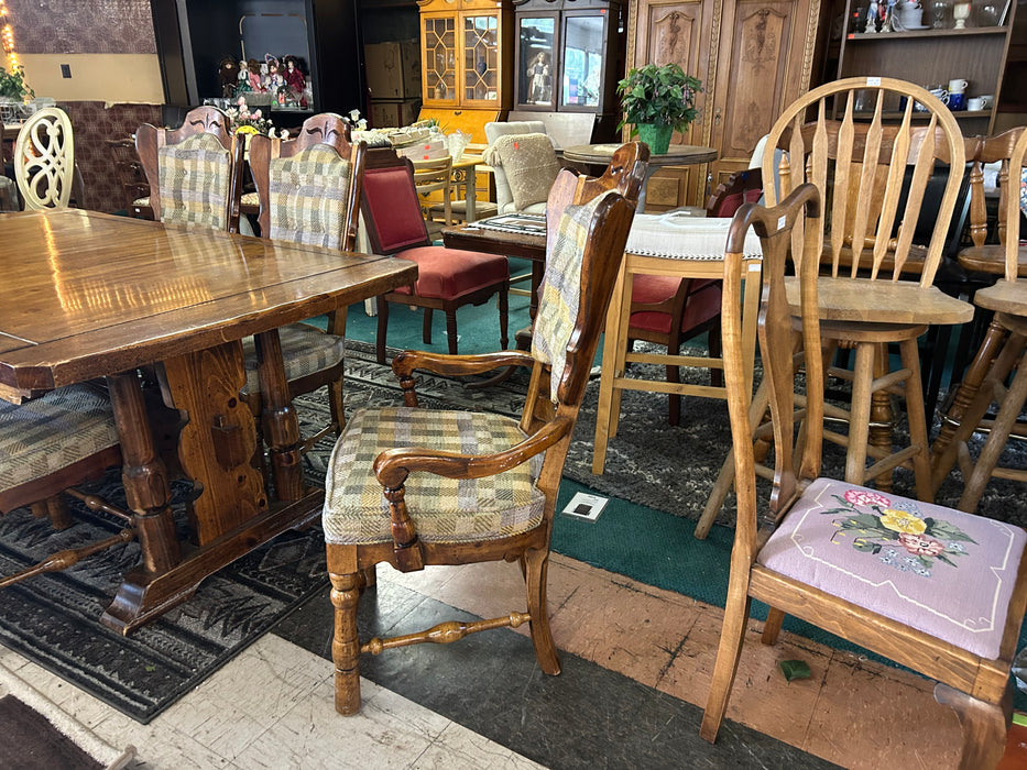 Burlington wood dining table with 6 chairs 7pc set 34245