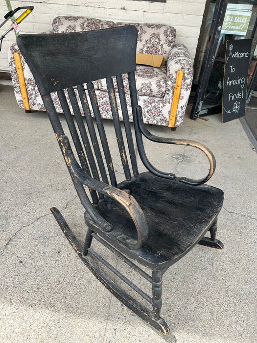 Small wood black rocking chair rocker 34247