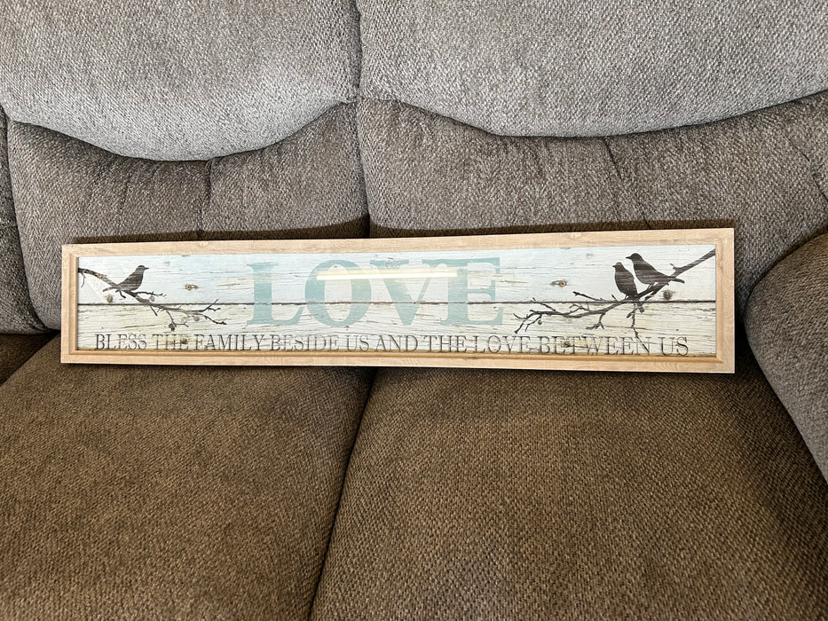 Love decor sign with birds 34254