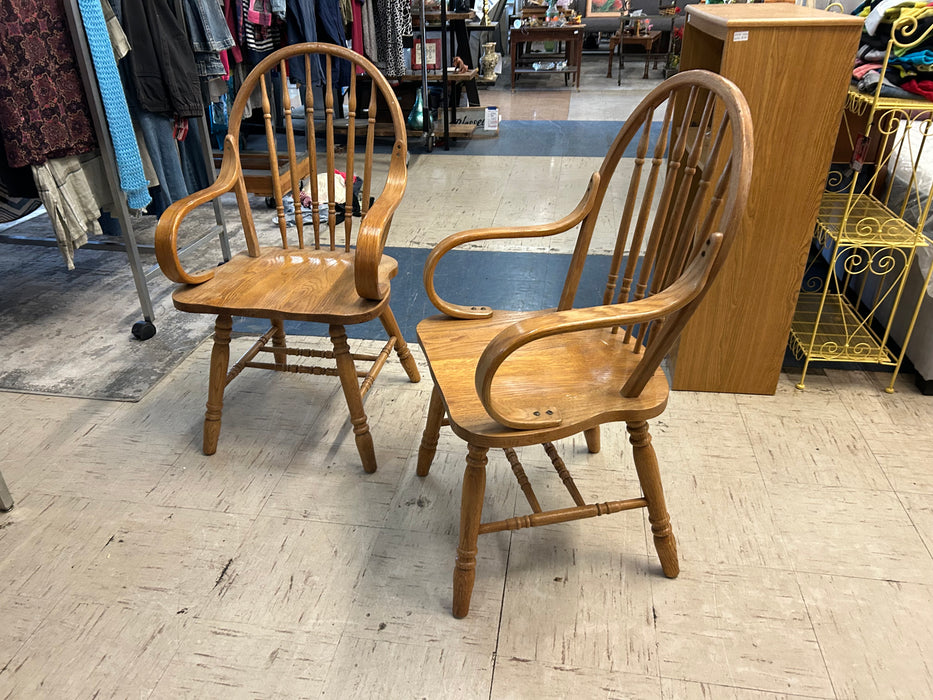 Spindle back kitchen or dining arm chairs 34275