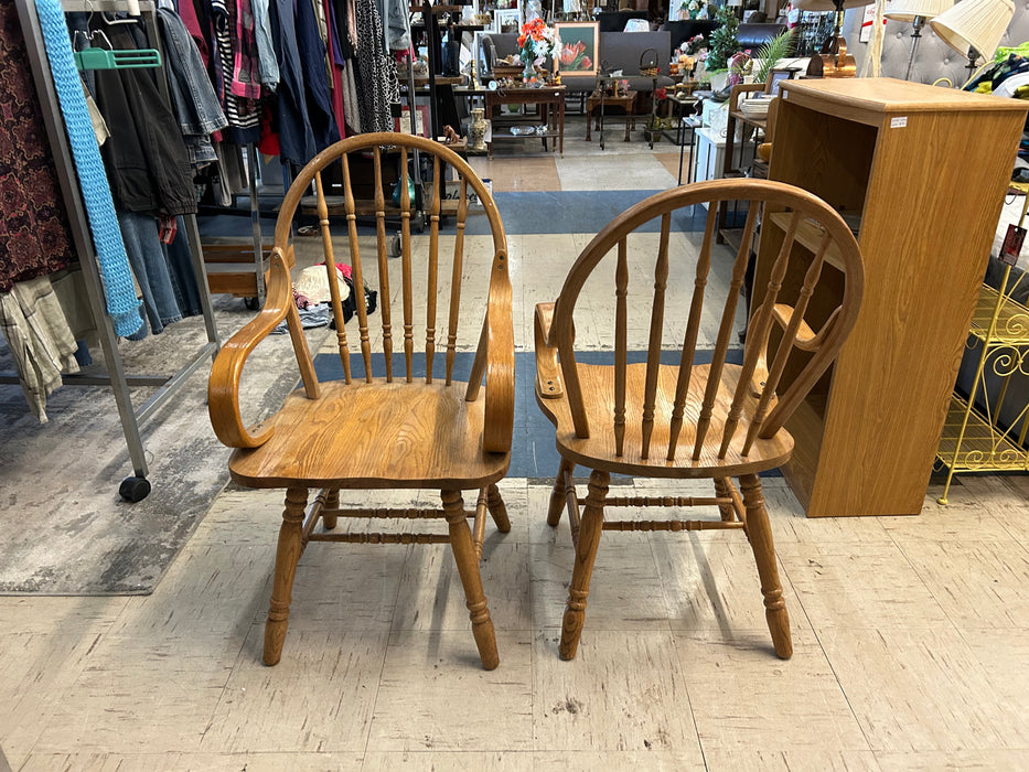 Spindle back kitchen or dining arm chairs 34275