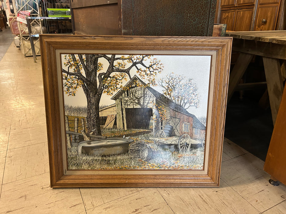 Rustic barn scene picture by H. Hargrove 34267