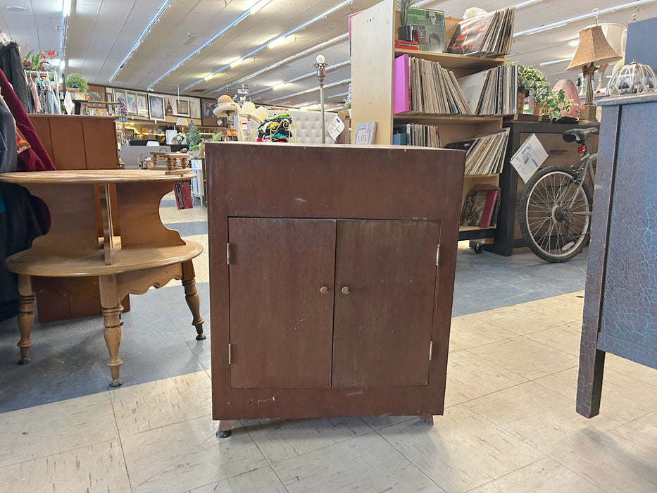 Small dark brown wood cabinet 34269