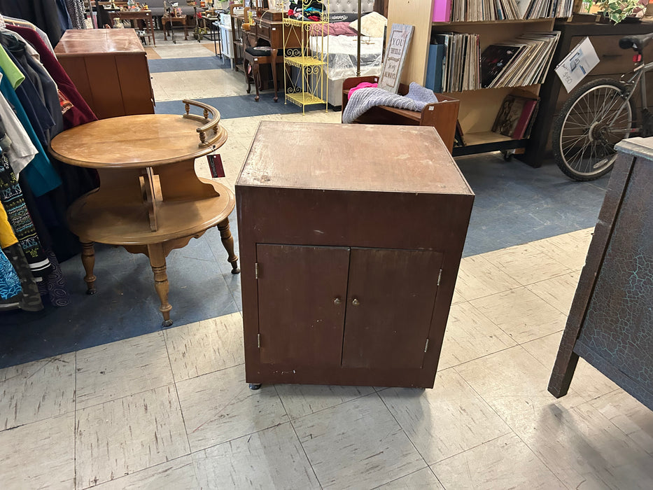 Small dark brown wood cabinet 34269