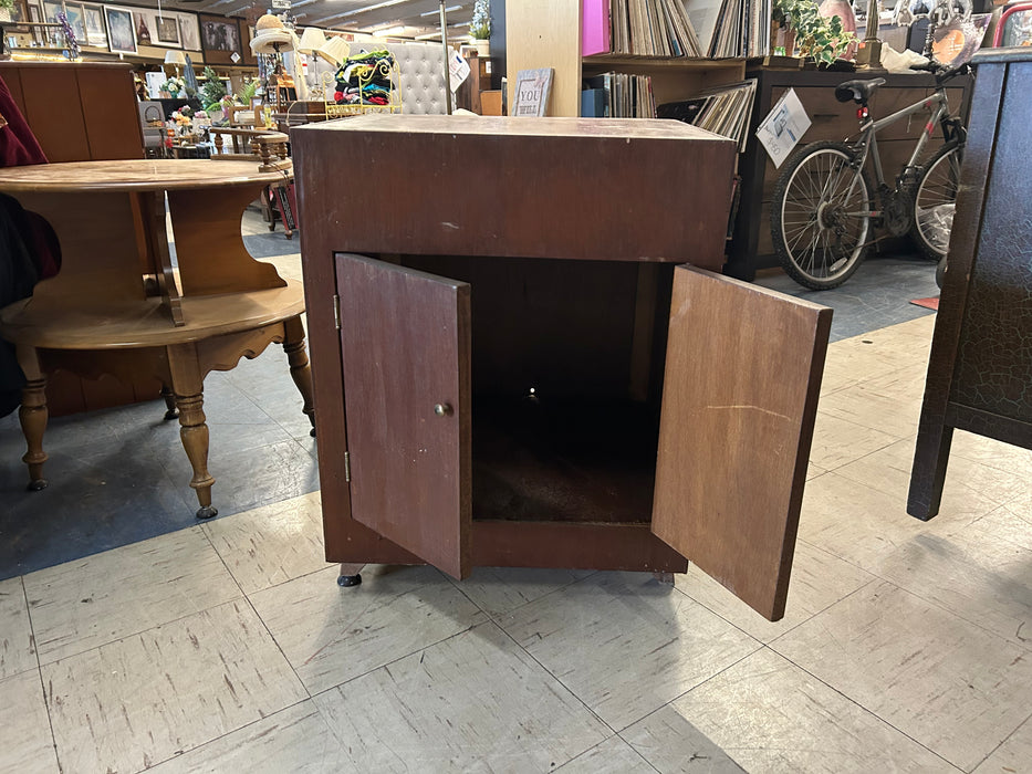 Small dark brown wood cabinet 34269