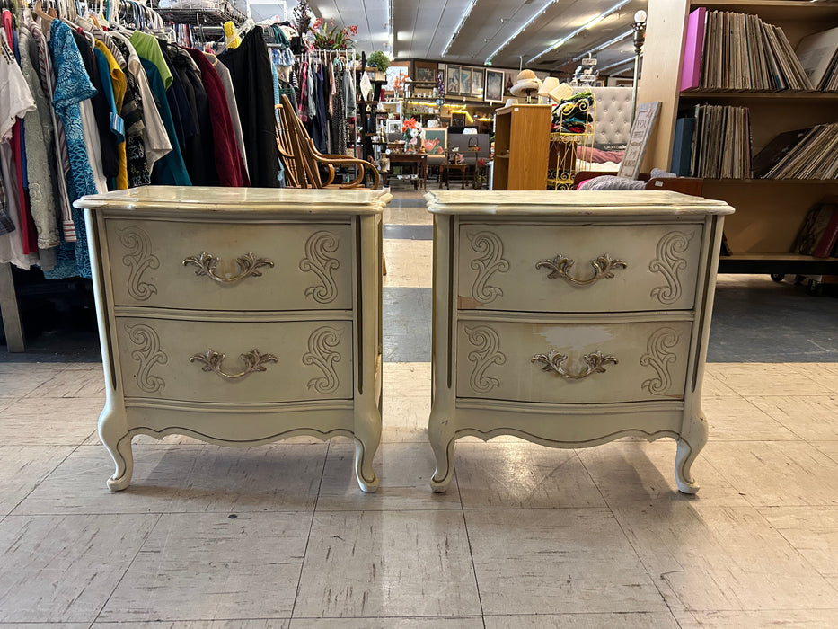 2 drawer French Provincial night stands nighstands 34248