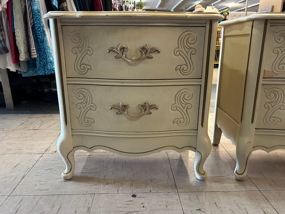 2 drawer French Provincial night stands nighstands 34248