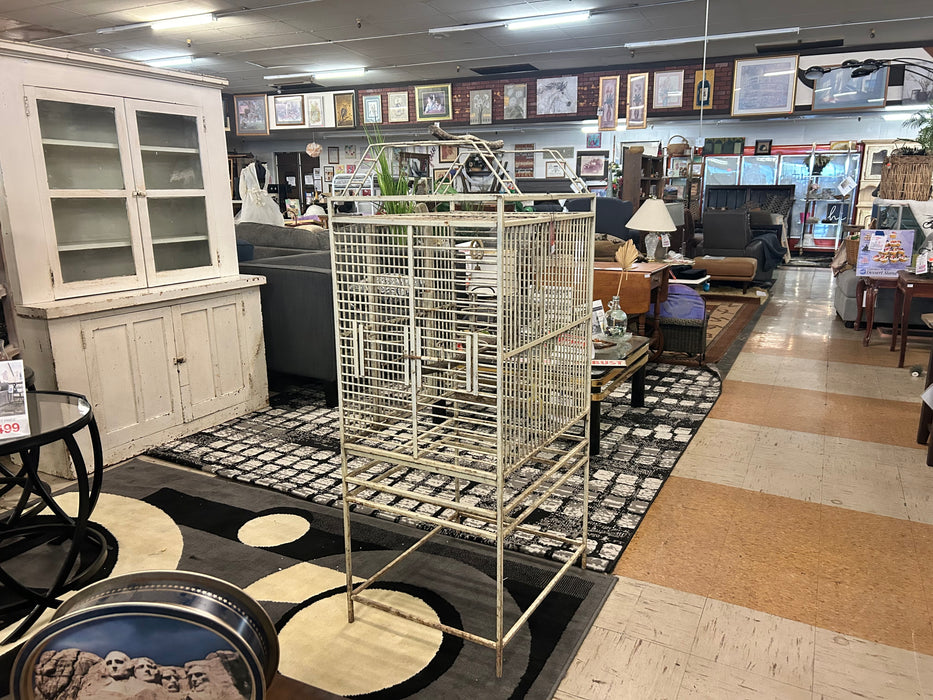 Vintage white bird cage 33964
