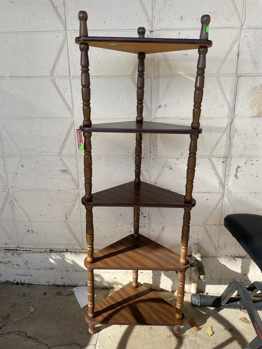 5 tier corner wood shelf 33241