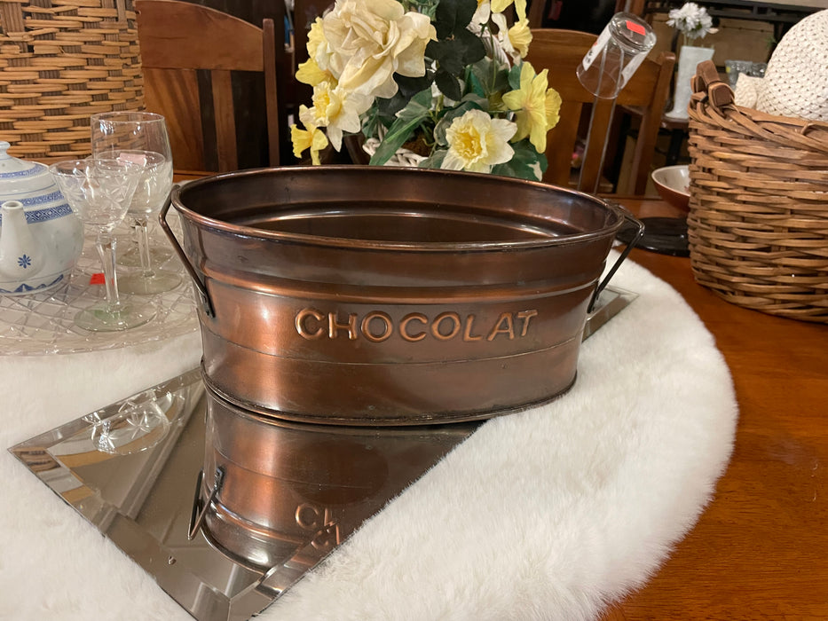 Tin chocolat decor bucket 31592