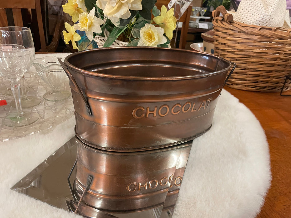 Tin chocolat decor bucket 31592