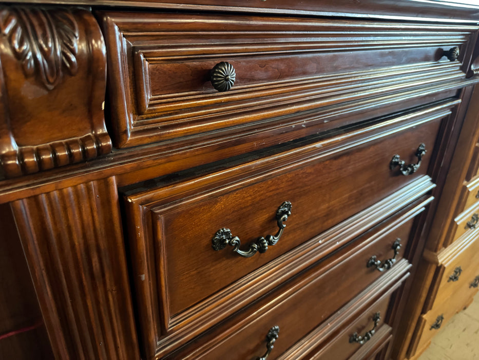 5 drawer chest of drawers mahogany finish 33298