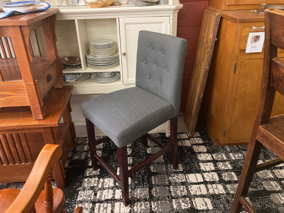 Grey/gray upholstered barstool dining chair 23 inch seat height 31655