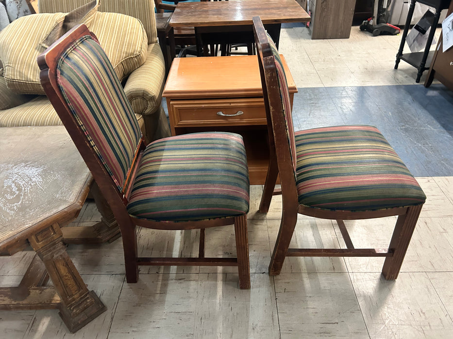 Vintage striped dining chair 34018