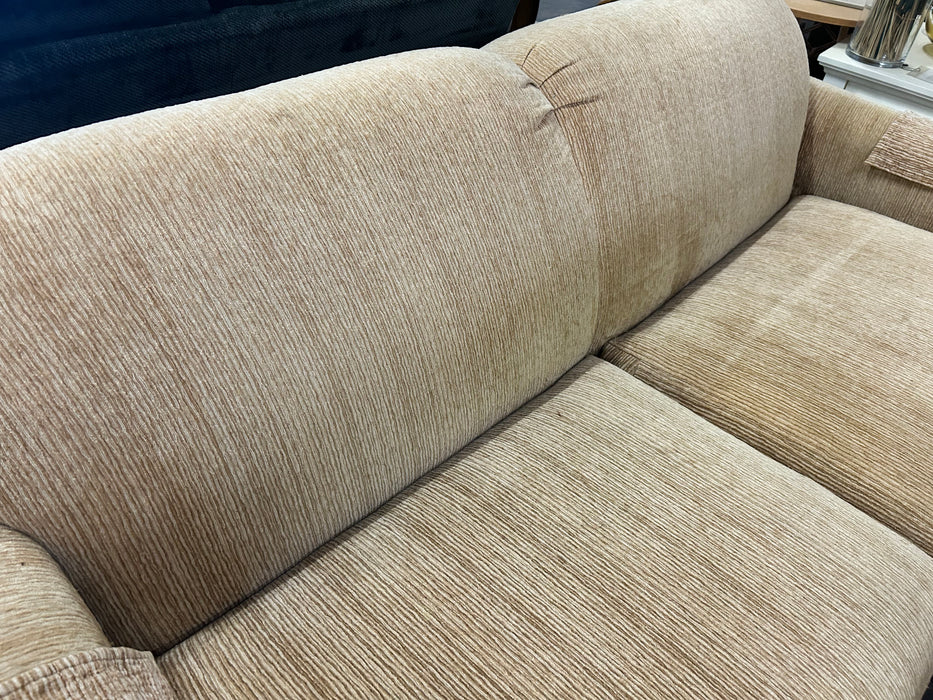 Beige loveseat sleeper sofa couch 34020