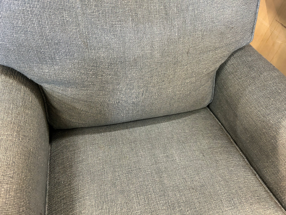 Blue swivel rocker accent chair 34021