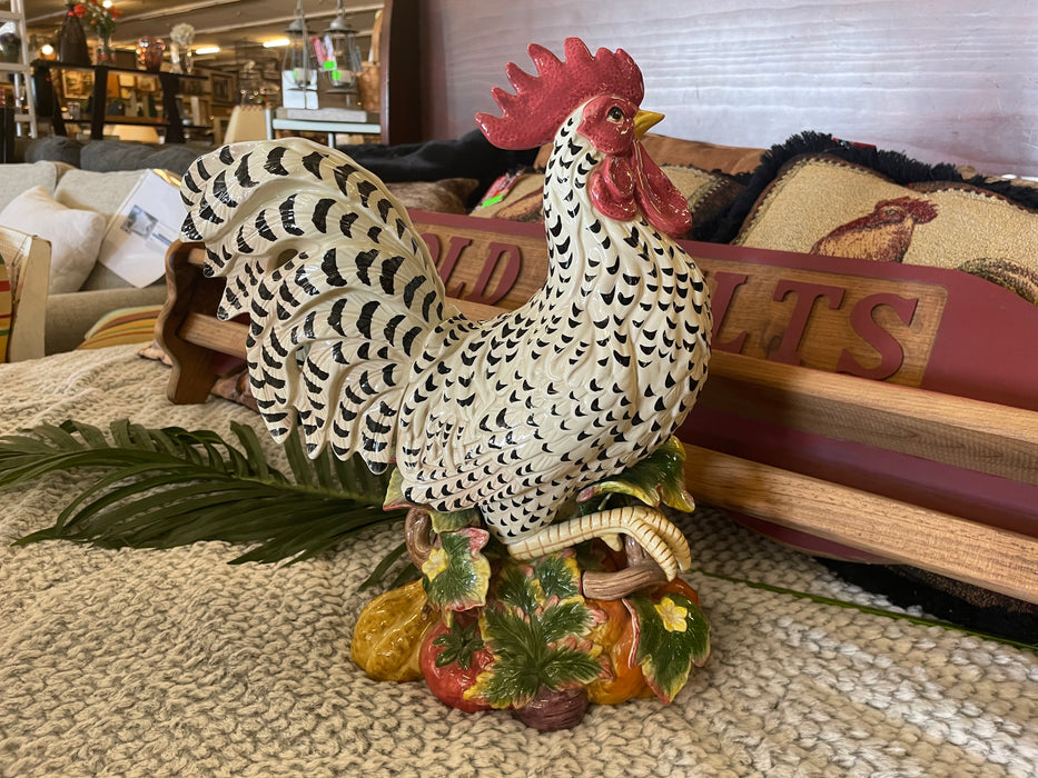 Fitz and Floyd Gardening Gourmet retired rooster figurine 32988