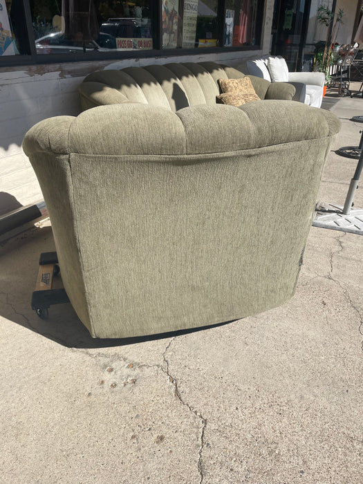 Easy chair upholstered sage green 33032