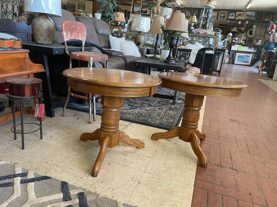 Wood round end tables 33046