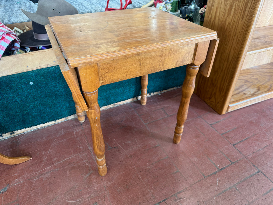 Wood drop leaf side end table 33065