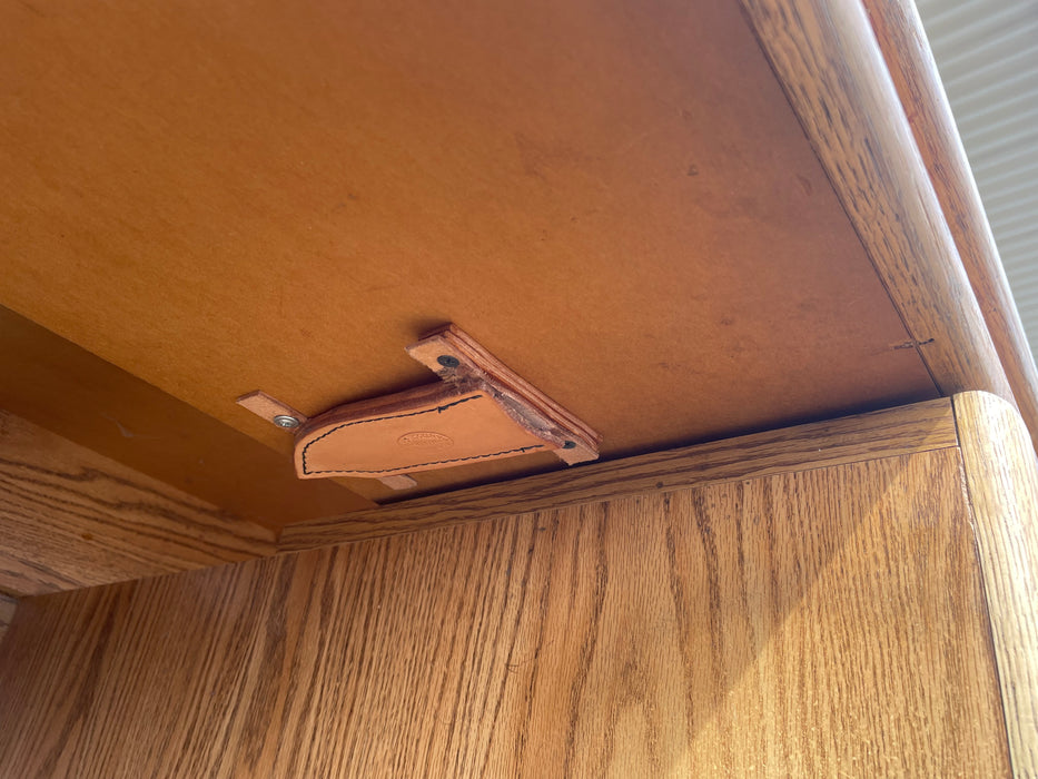 6 drawer oak computer desk 33099