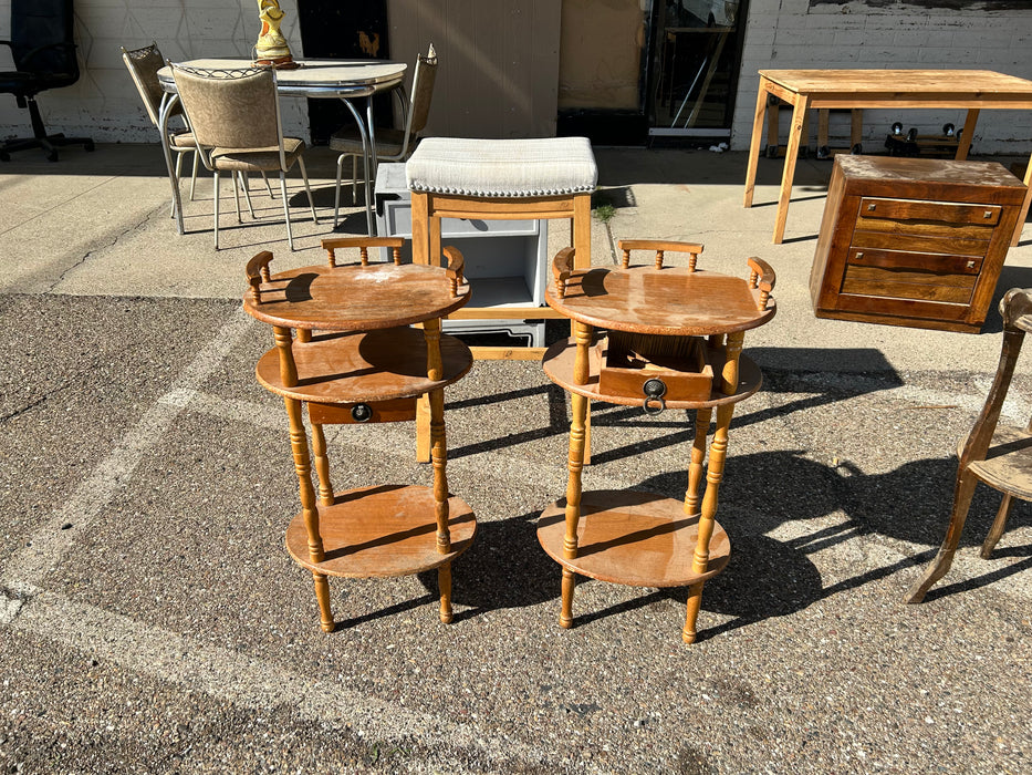 3 tier side table/ end tables with drawer 33933