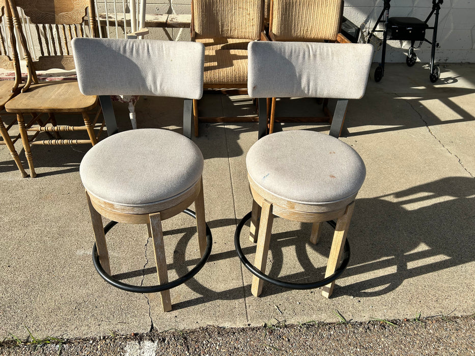 Upholstered counter height barstools 23 inch seat height 33941